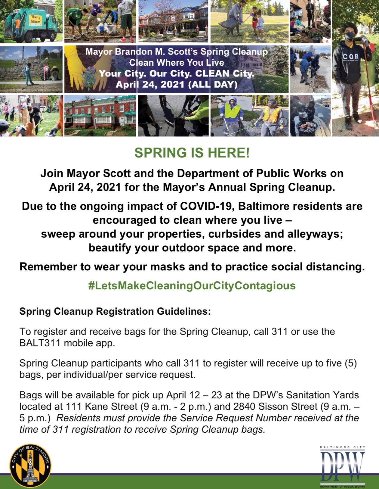 Mayor Scott's Spring Cleanup Flyer 